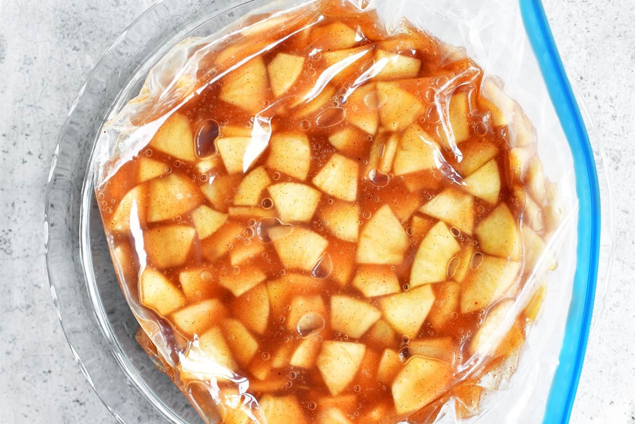 apple pie filling in freezer bag