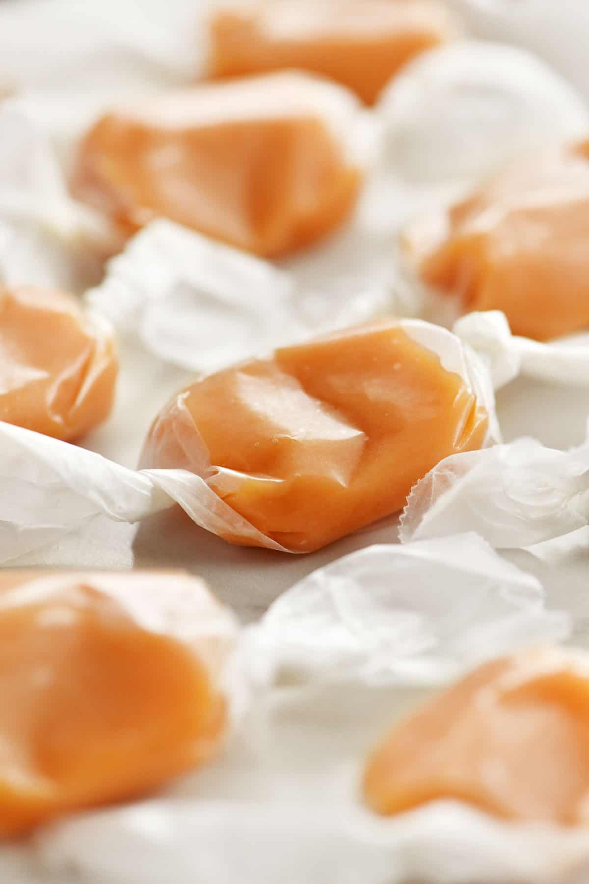 caramel candy wrapped