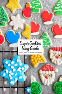collage of decorated sugar cookie photos