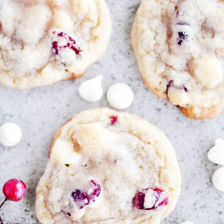 white chocolate chip cranberry cookies