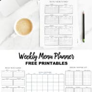 Weekly Menu Planner – Free Printables