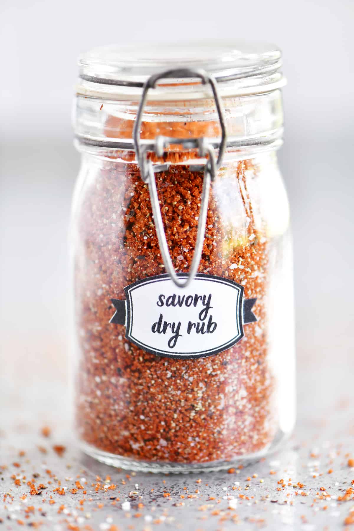 savory dry rub in small jar
