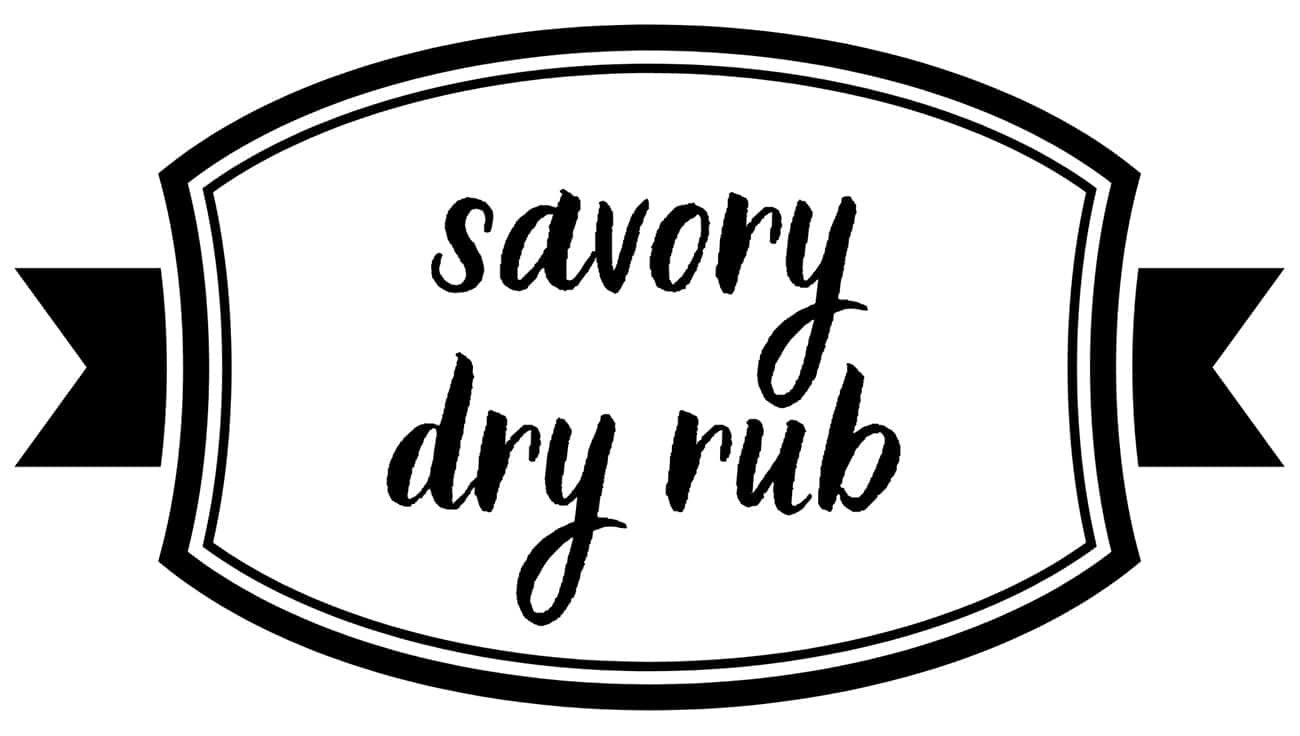 savory dry rub label