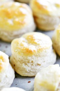 baked mini biscuit from side