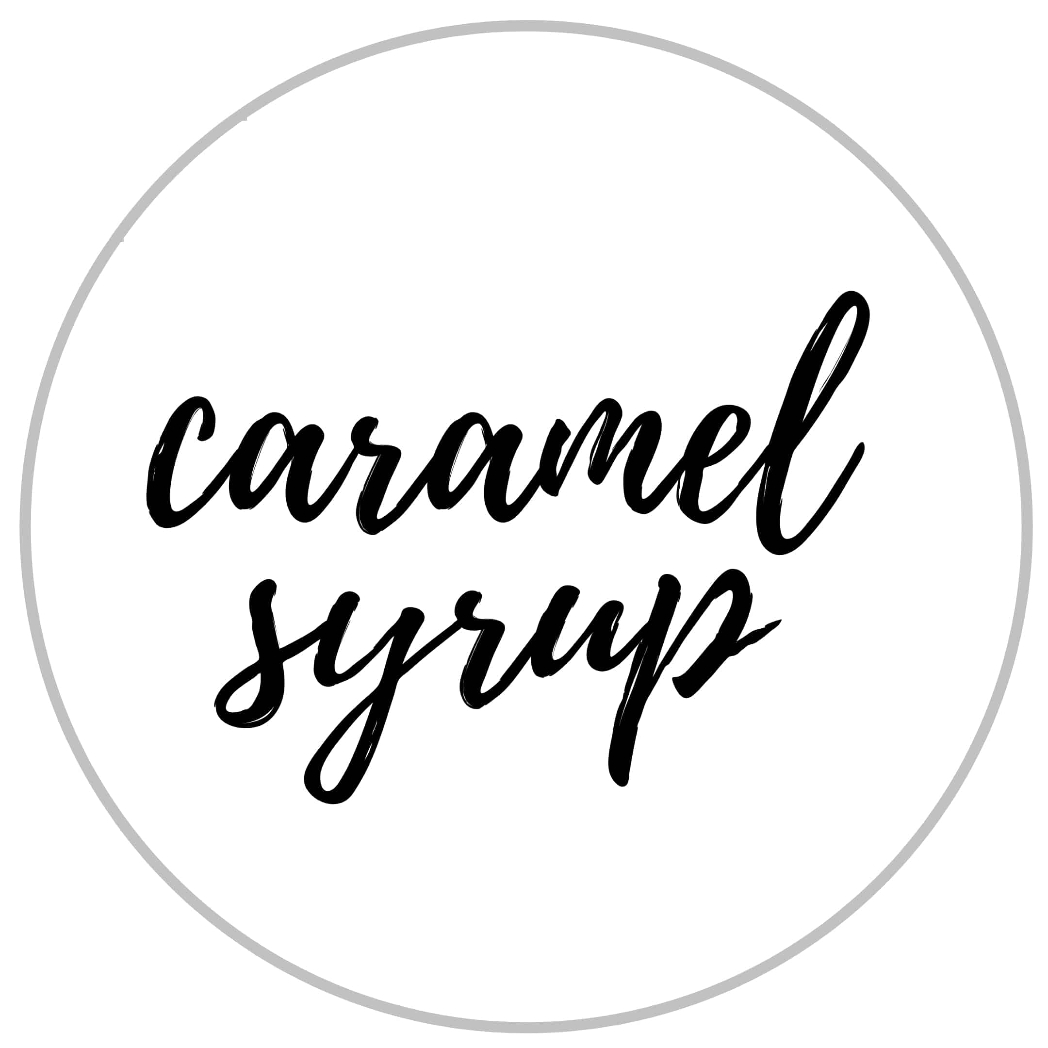 caramel syrup label