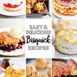 collage of bisquick recipes