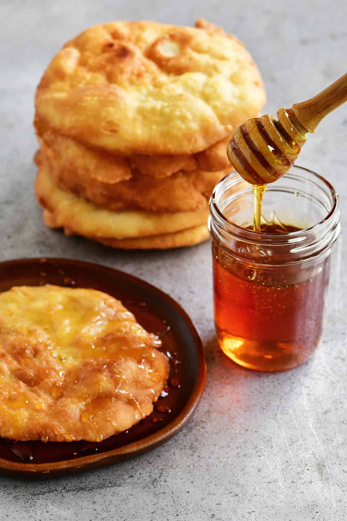 honey dipper and fry bread