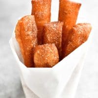 cinnamon coated fried donut sticks
