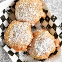 fried Oreo cookies with powdered sugar on top