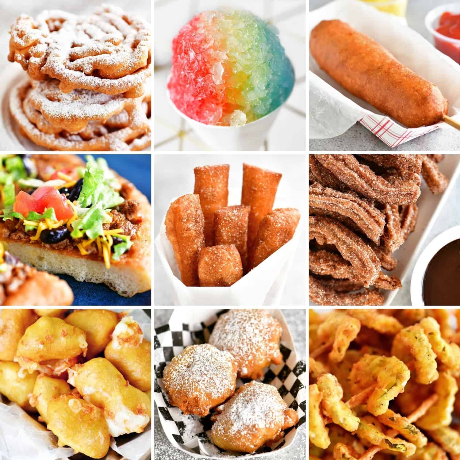 collage of fair food