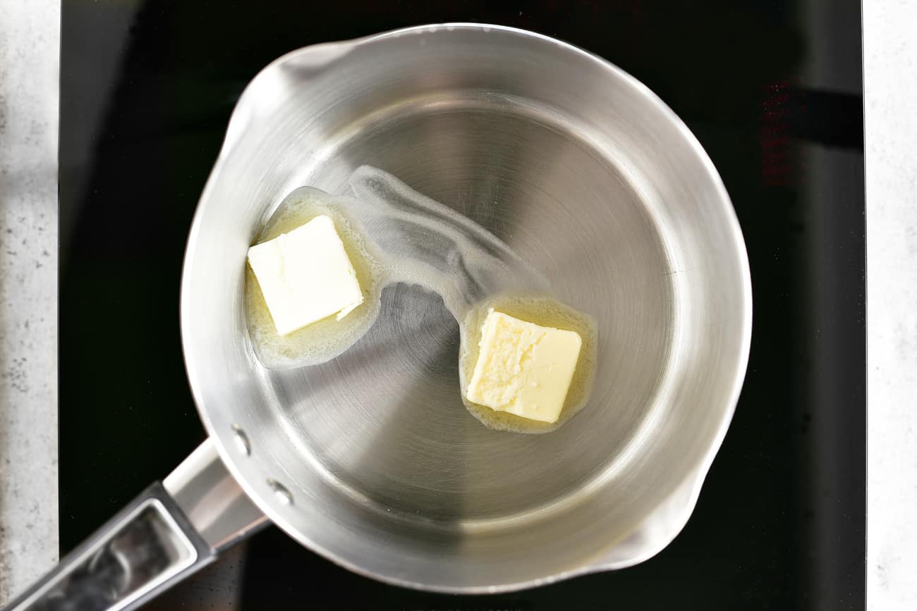 melting butter in a saucepan