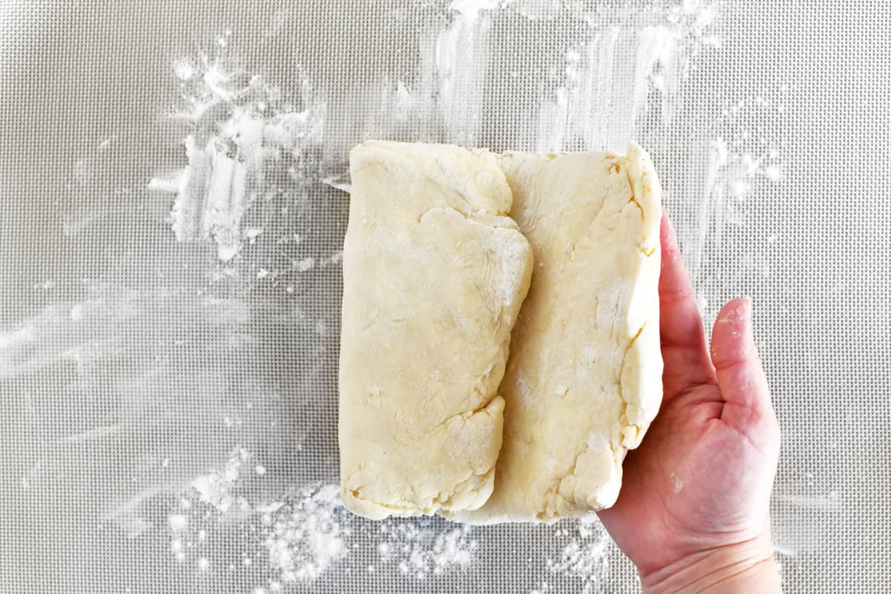 fold the dough in thirds
