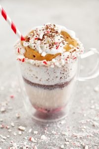 a delicious whipped coffee peppermint mocha coffee drink