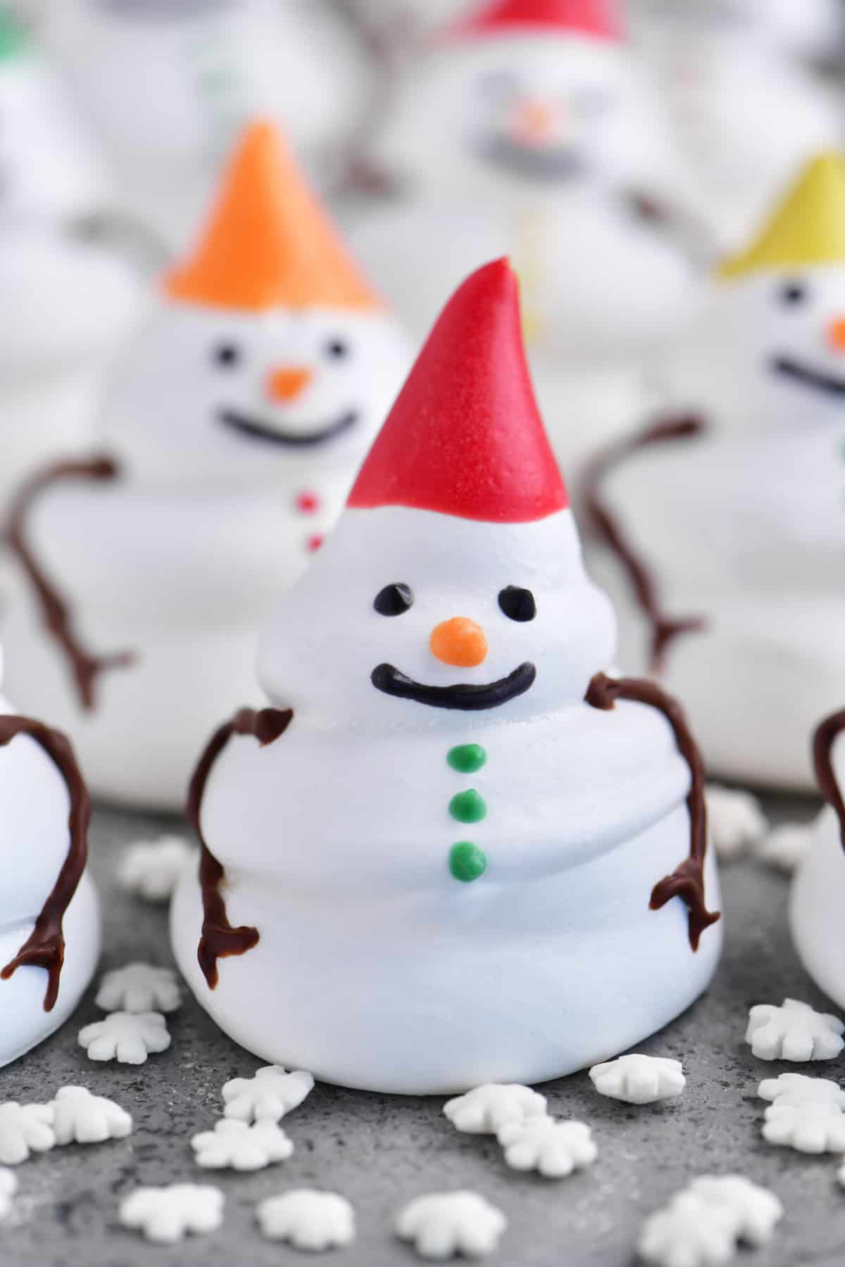 festive snowman cookies