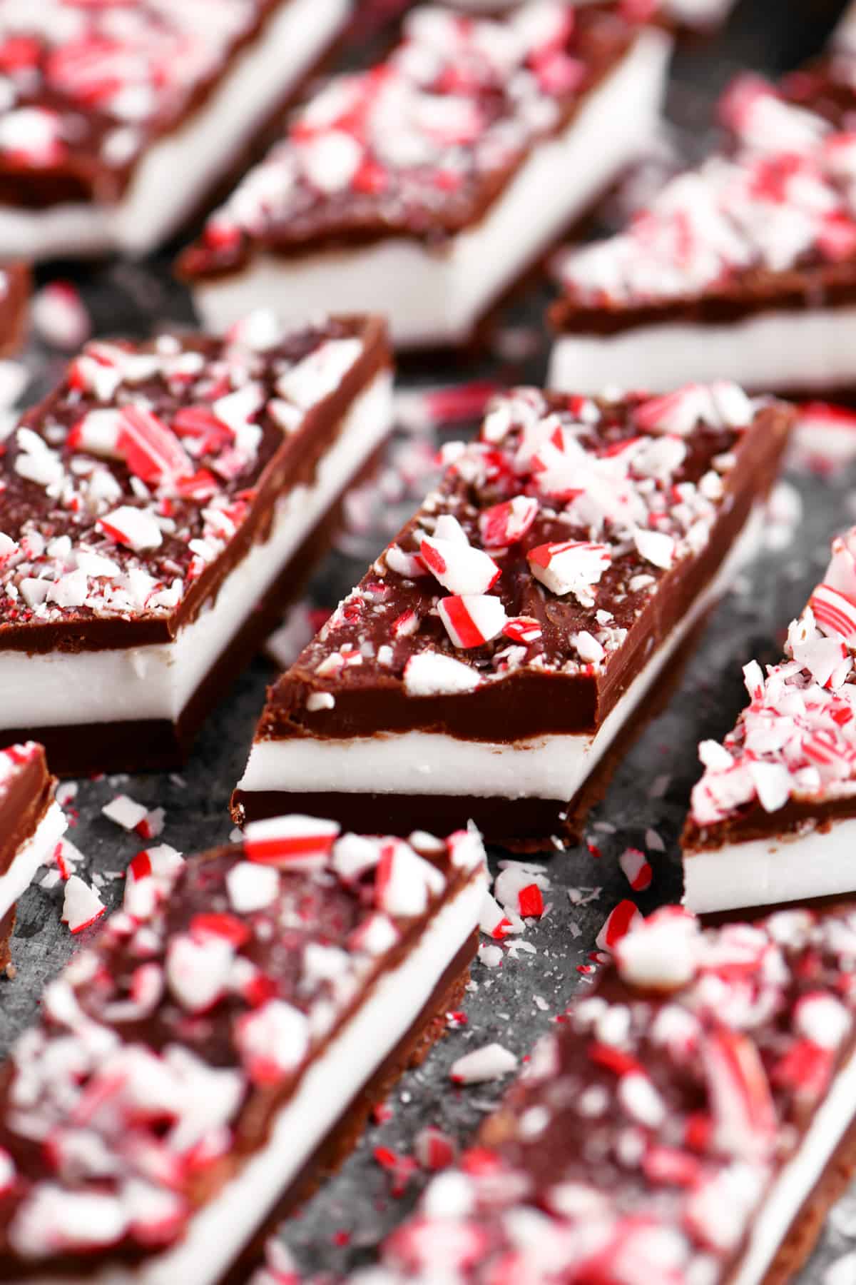 layers in the sliced peppermint patty bars