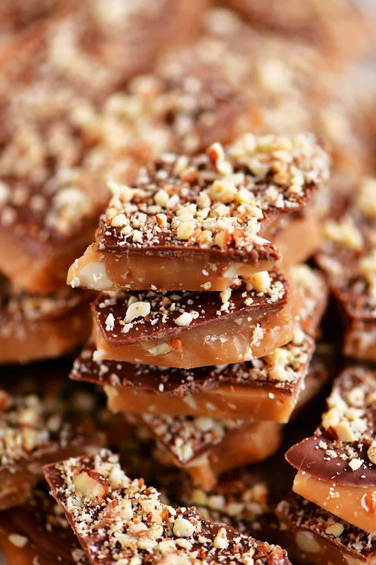 a close up photo of the yummy toffee