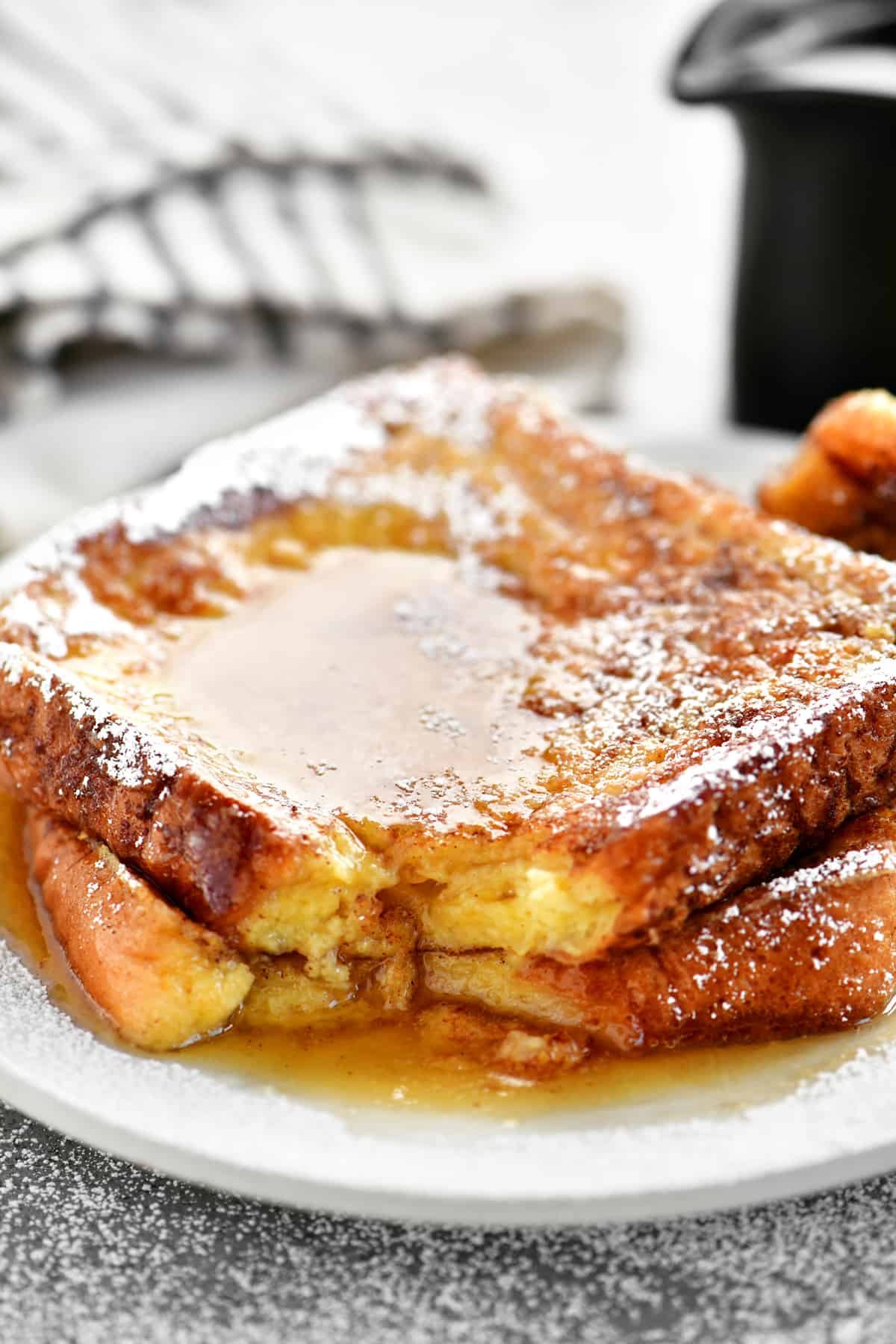 french toast with a bite out of it