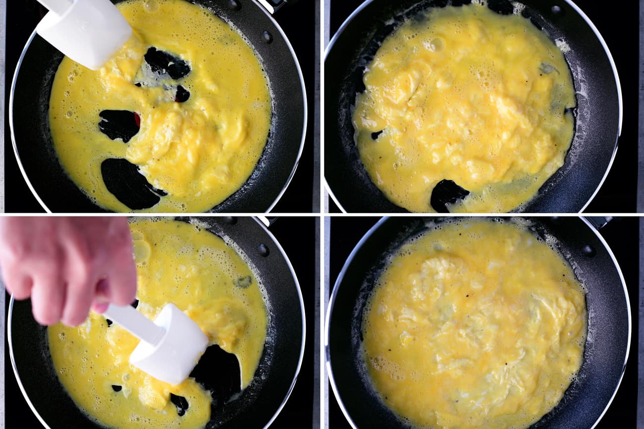 four steps for how to make an omelet