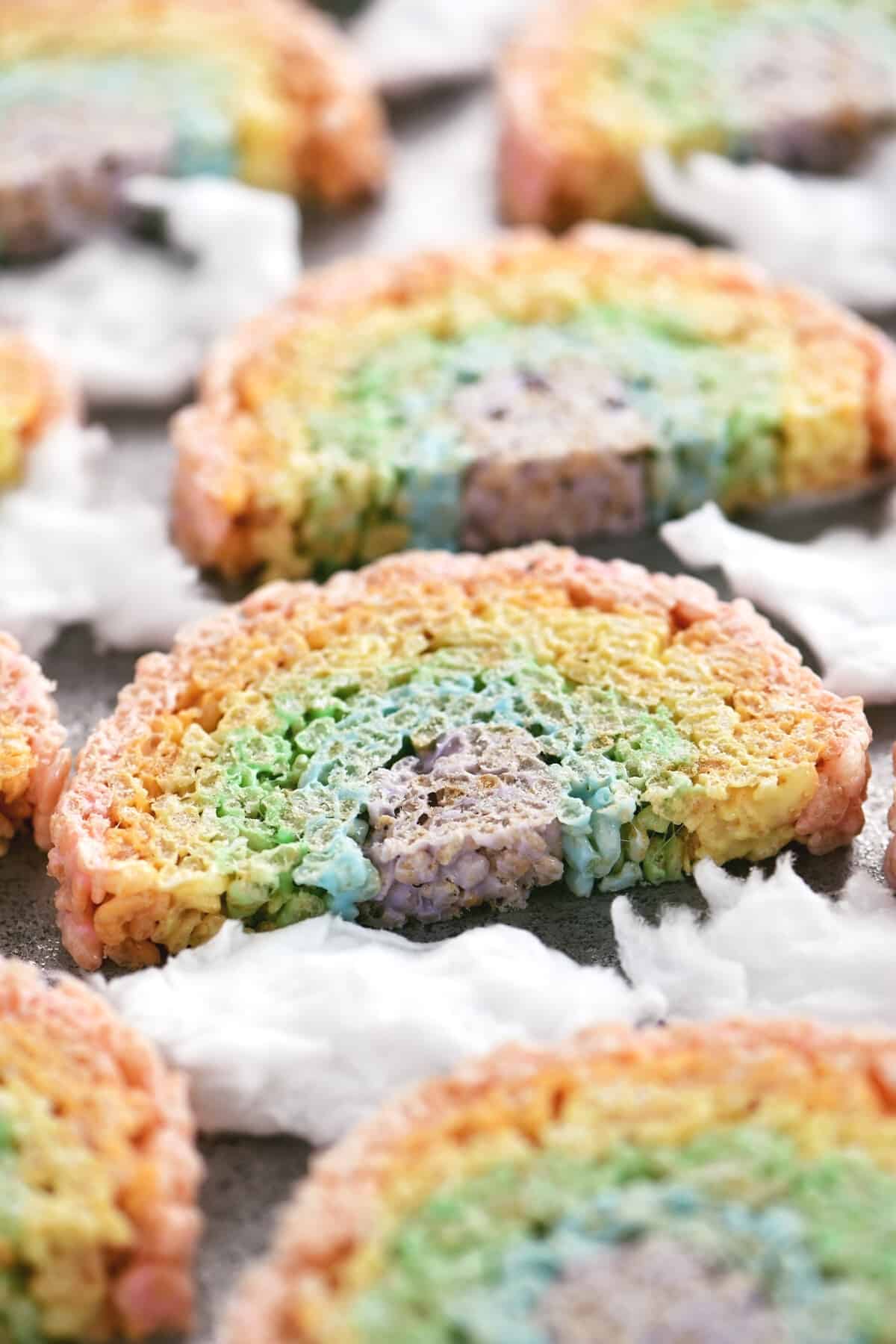 rainbow treats with cotton candy