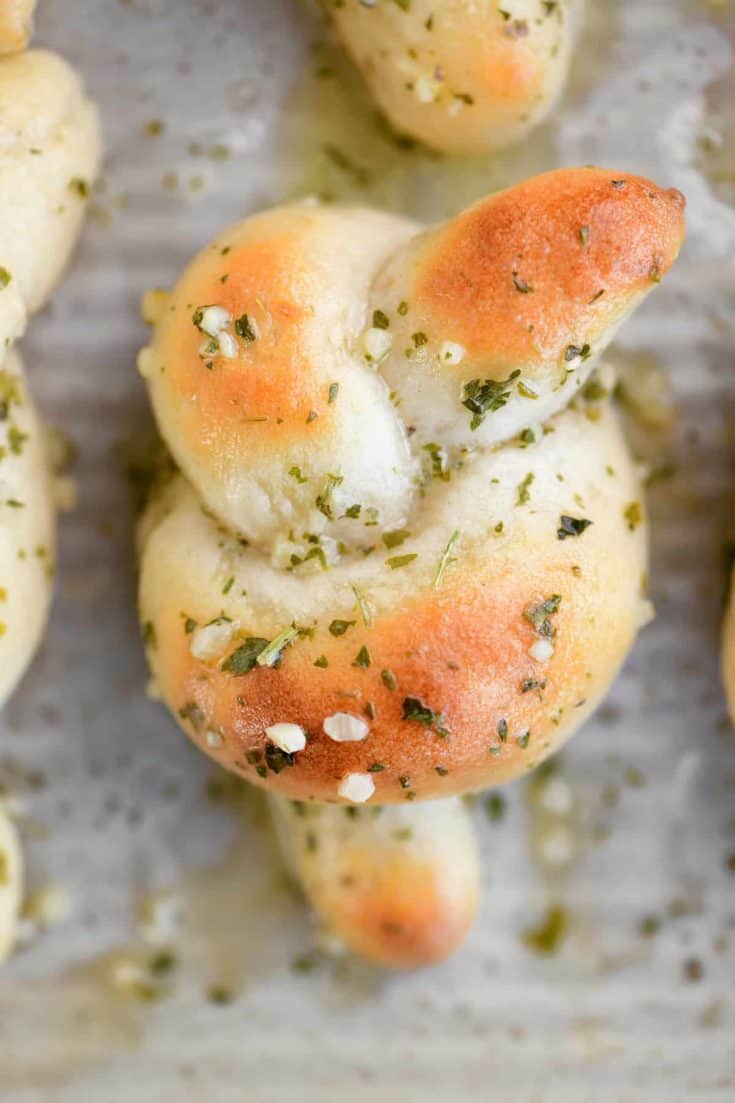 Two ingredient dough garlic knots the gunny sack
