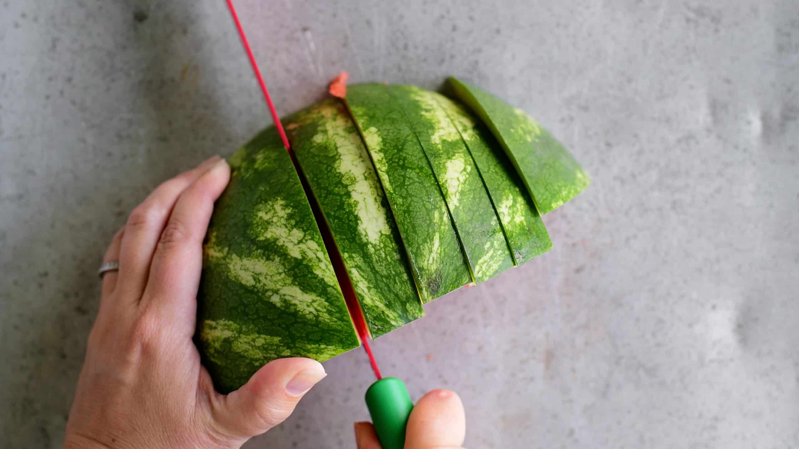cut a watermelon into wedges