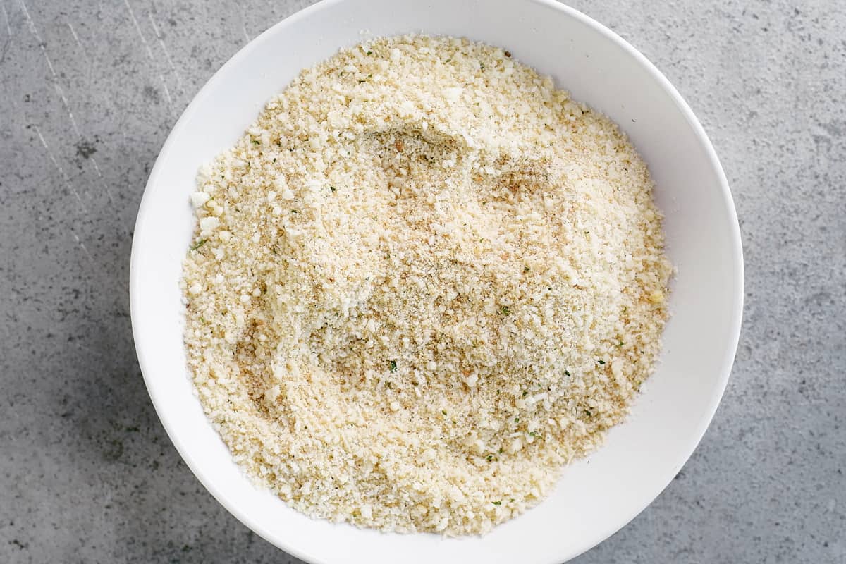 parmesan and breadcrumbs in bowl