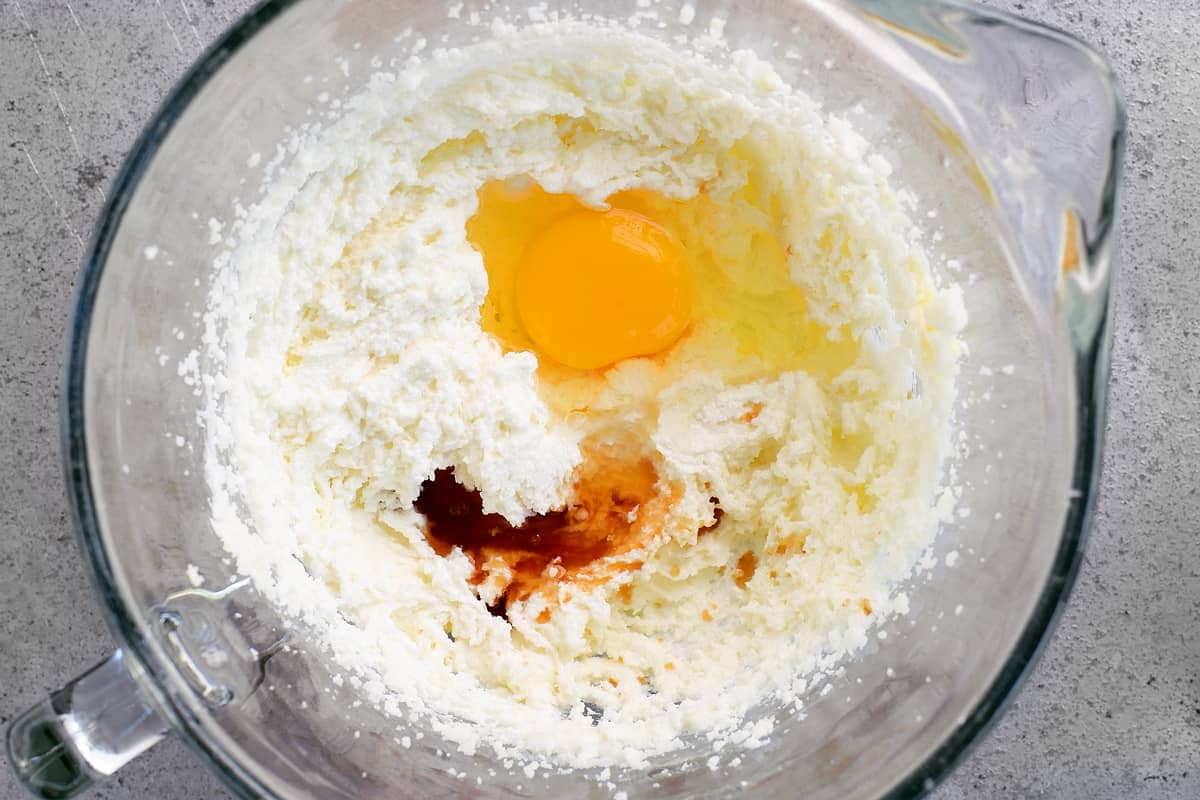 add egg and vanilla extract