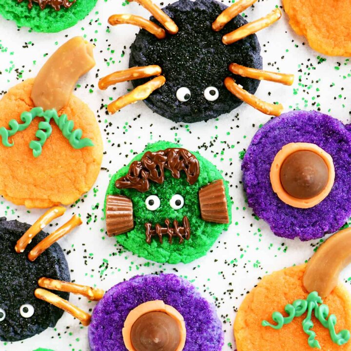 decorated Halloween cookies