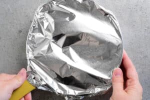 wrap pan with foil