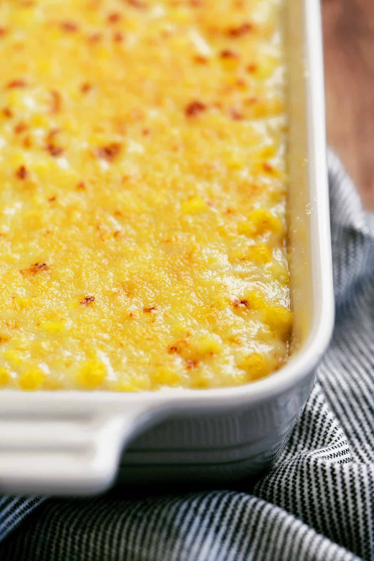 baked casserole in a dish