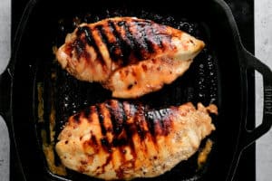 cook chicken in grill pan