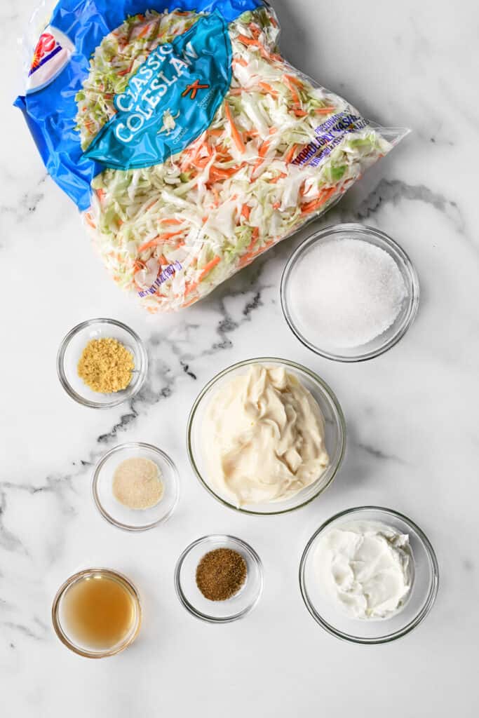 ingredients for making coleslaw