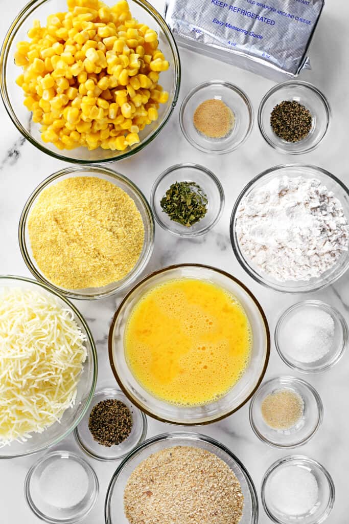 ingredients for making corn nuggets