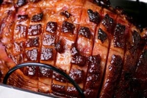 caramelized hot honey glazed ham