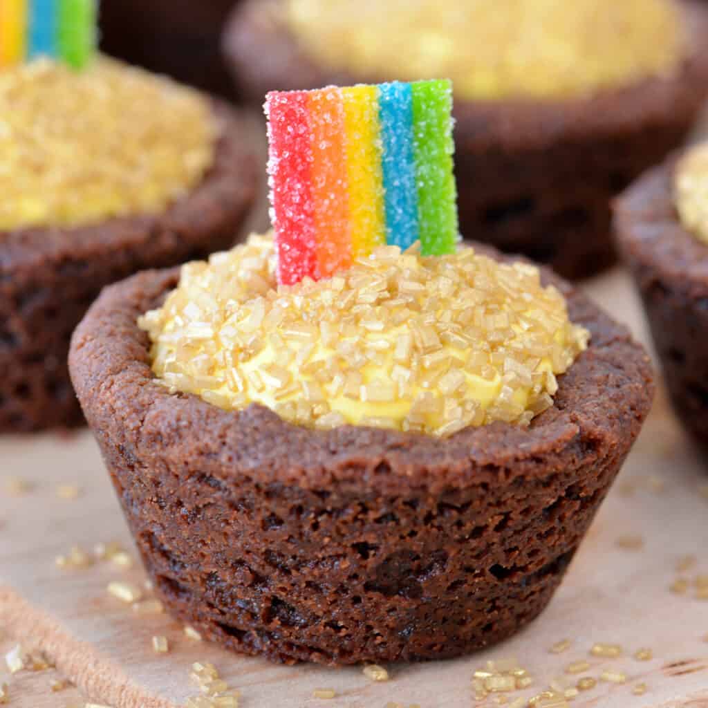 pot of gold cookie cups