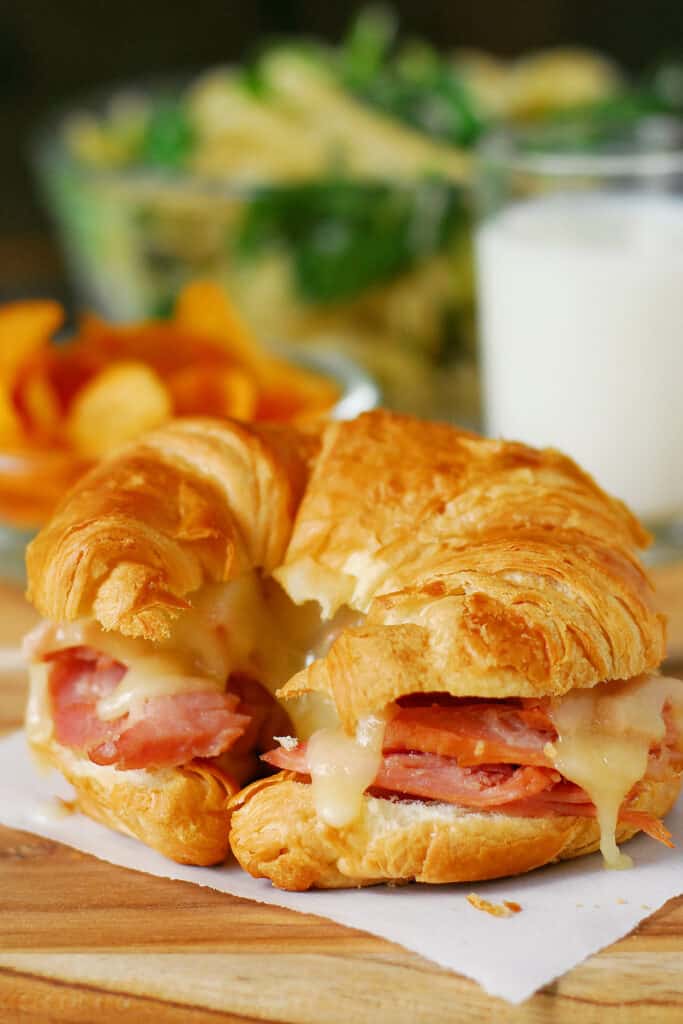 a ham and cheese sandwich.