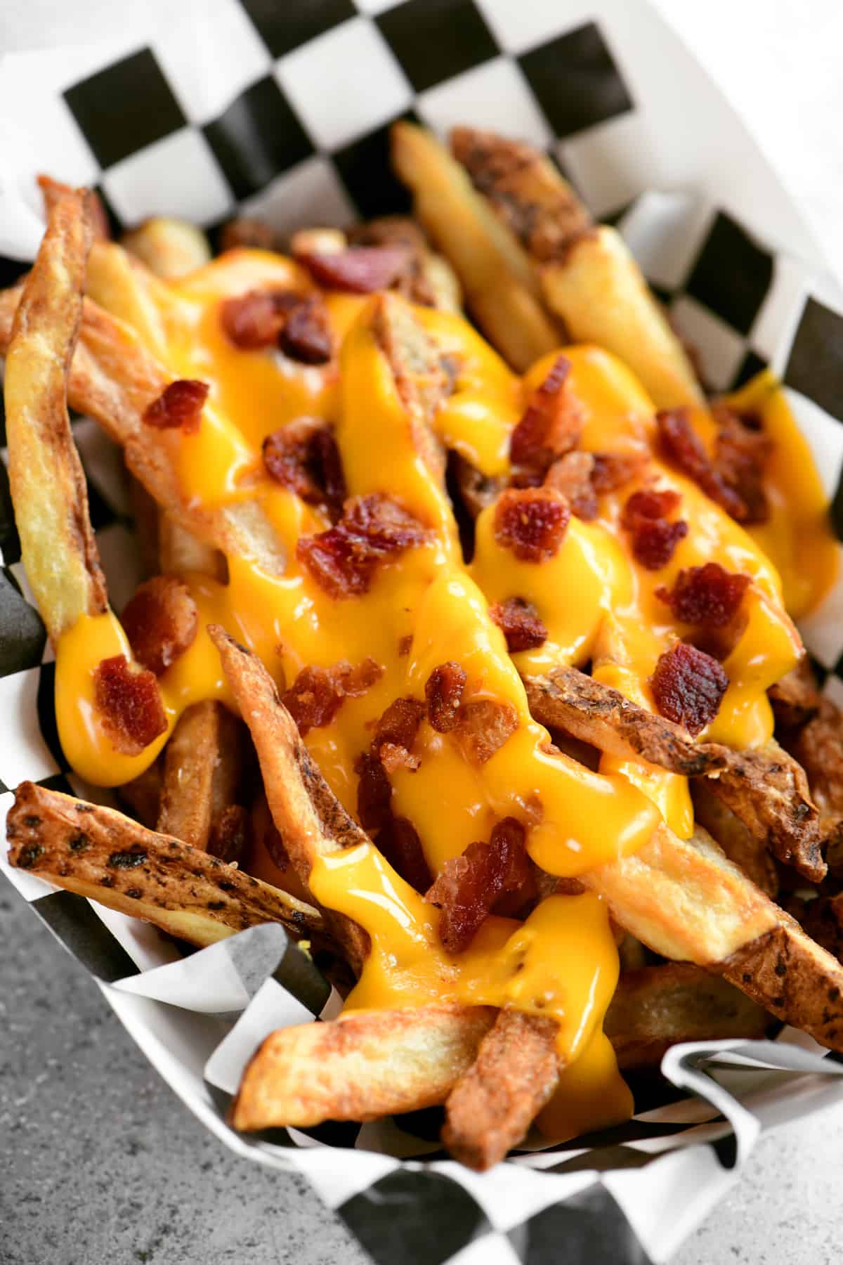 bacon covered cheesy french fries.