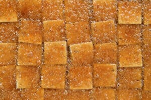 saltine crackers with toffee on top.