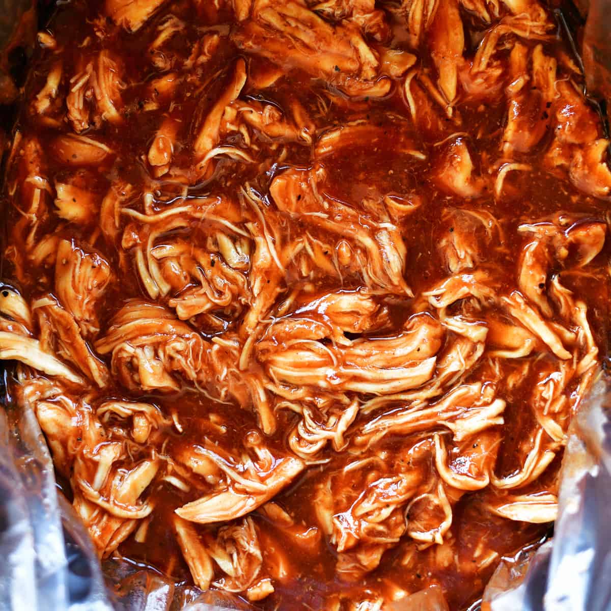 bbq chicken in a slow cooker.