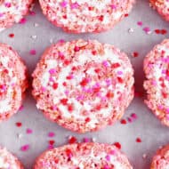 Valentine Pinwheels Pink Rice Krispie Treats