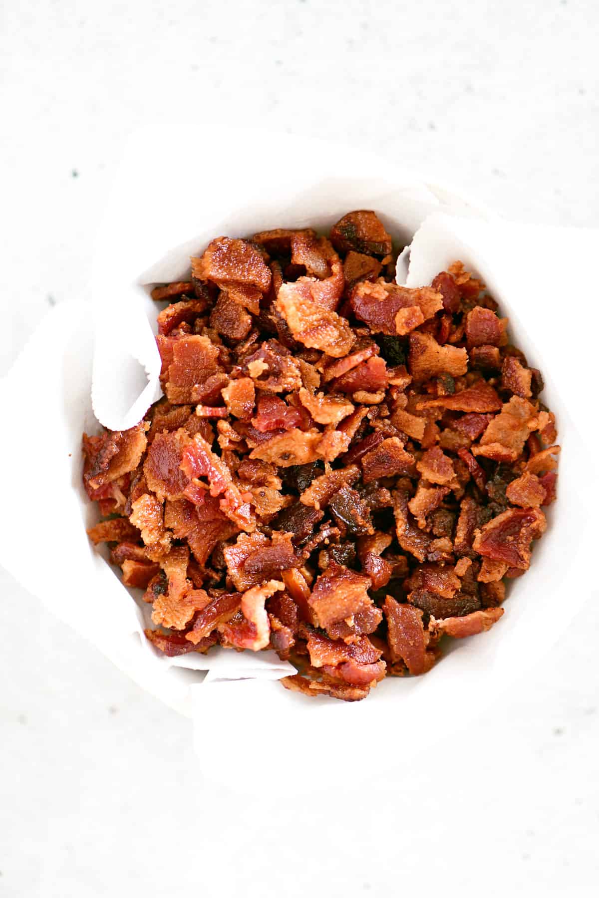 Bacon bits in a bowl.