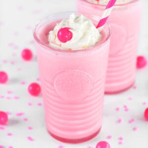 Pink bubblegum milkshake.