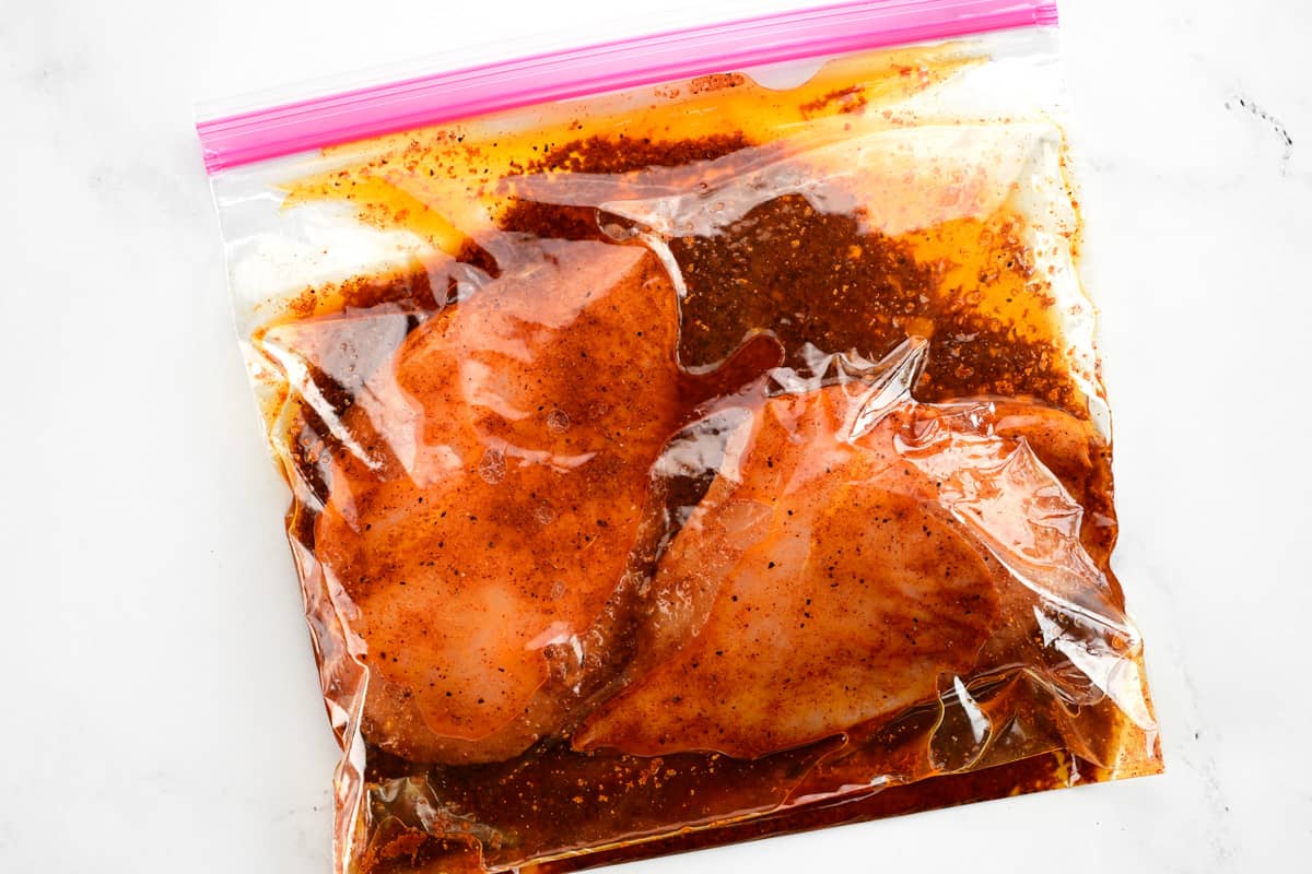 Southwest chicken marinade in a bag.