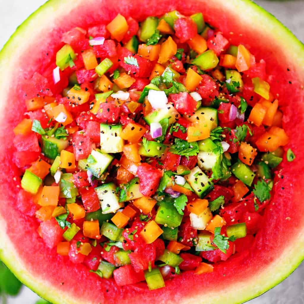 Watermelon Salsa Recipe The Gunny Sack Watermelon Salsa Recipe The Gunny Sack