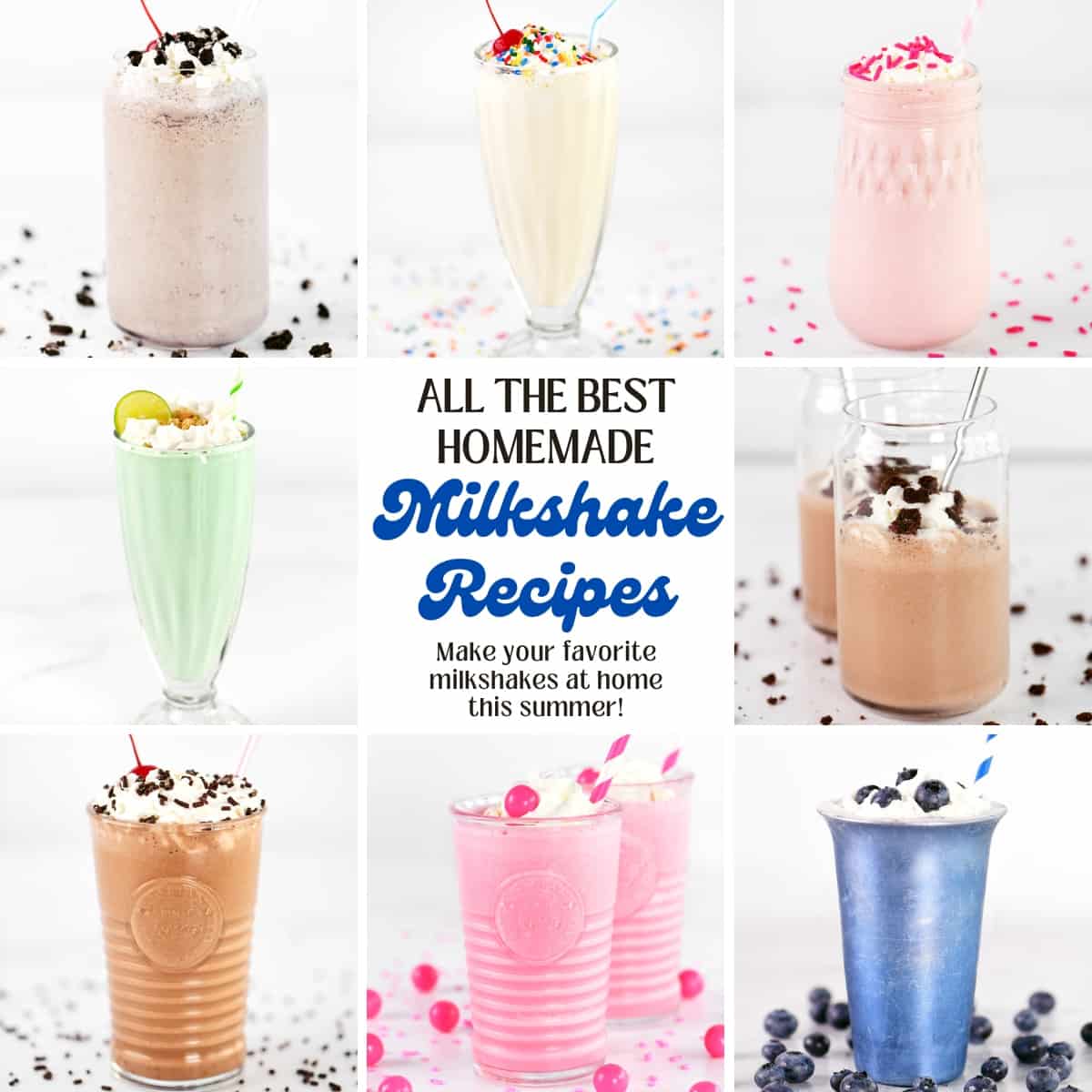 The BEST homemade milkshake recipes.