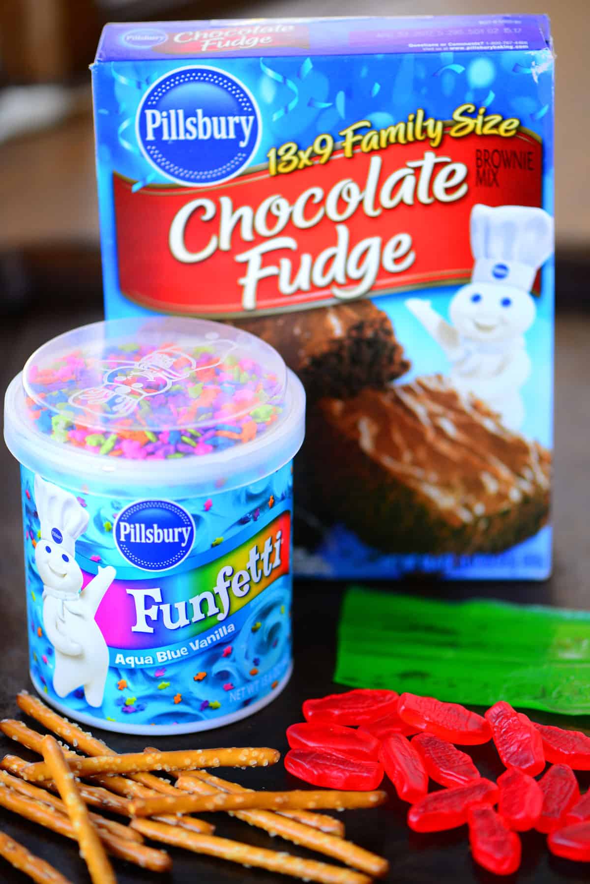 Ingredients on a wood surface.