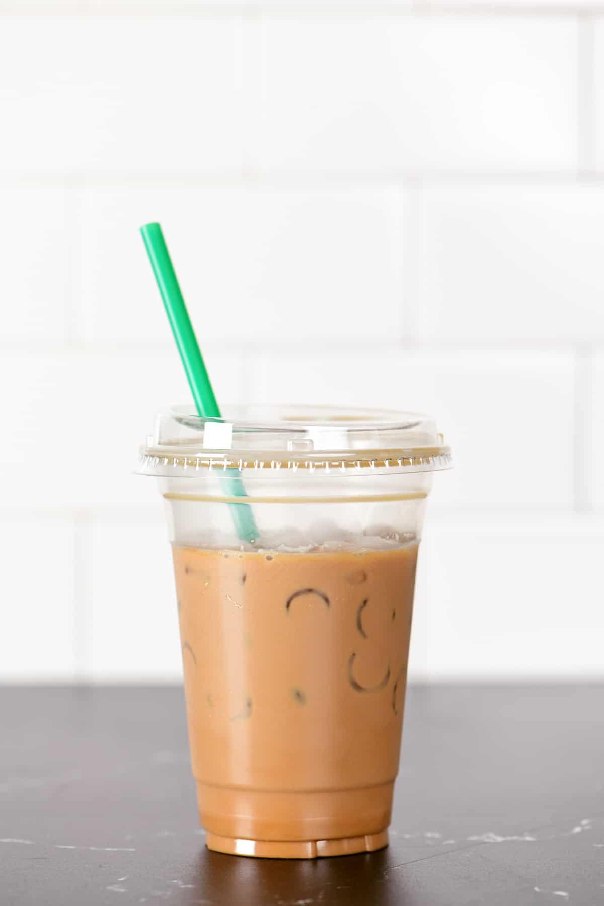 Iced coffee made with instant coffee.