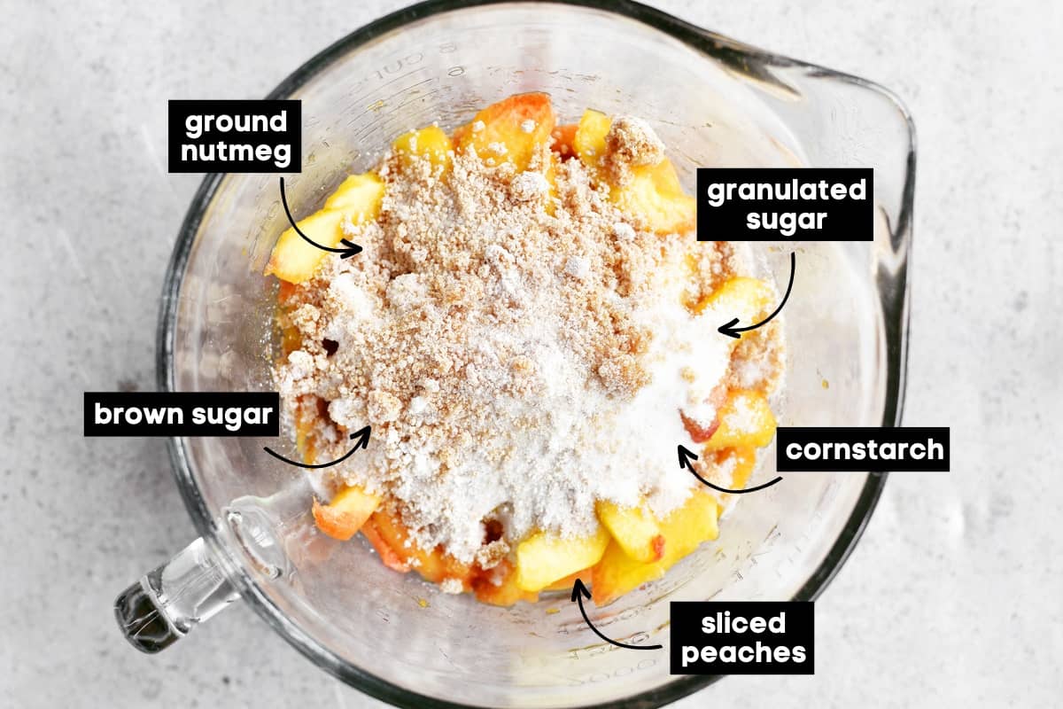 Labeled ingredients in a glass bowl.