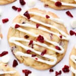 White chocolate cranberry cookies.