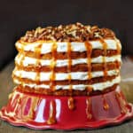 Caramel apple mousse cake.